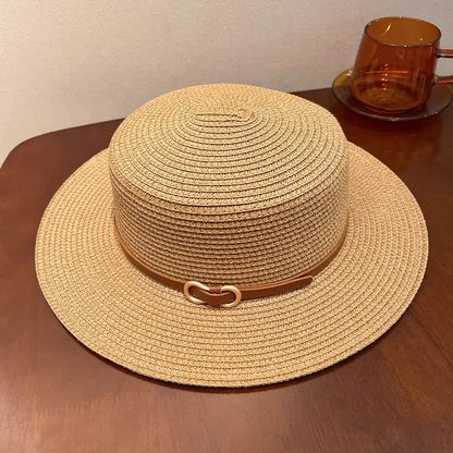 Ensemble Estival USPOP : Chapeau et Sac en Paille pour des Vacances à la Plage Élégantes